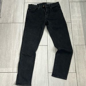 Gap Gapflex max Black Denim Jeans Mens Slim taper 32x32 Zip fly 5 pockets